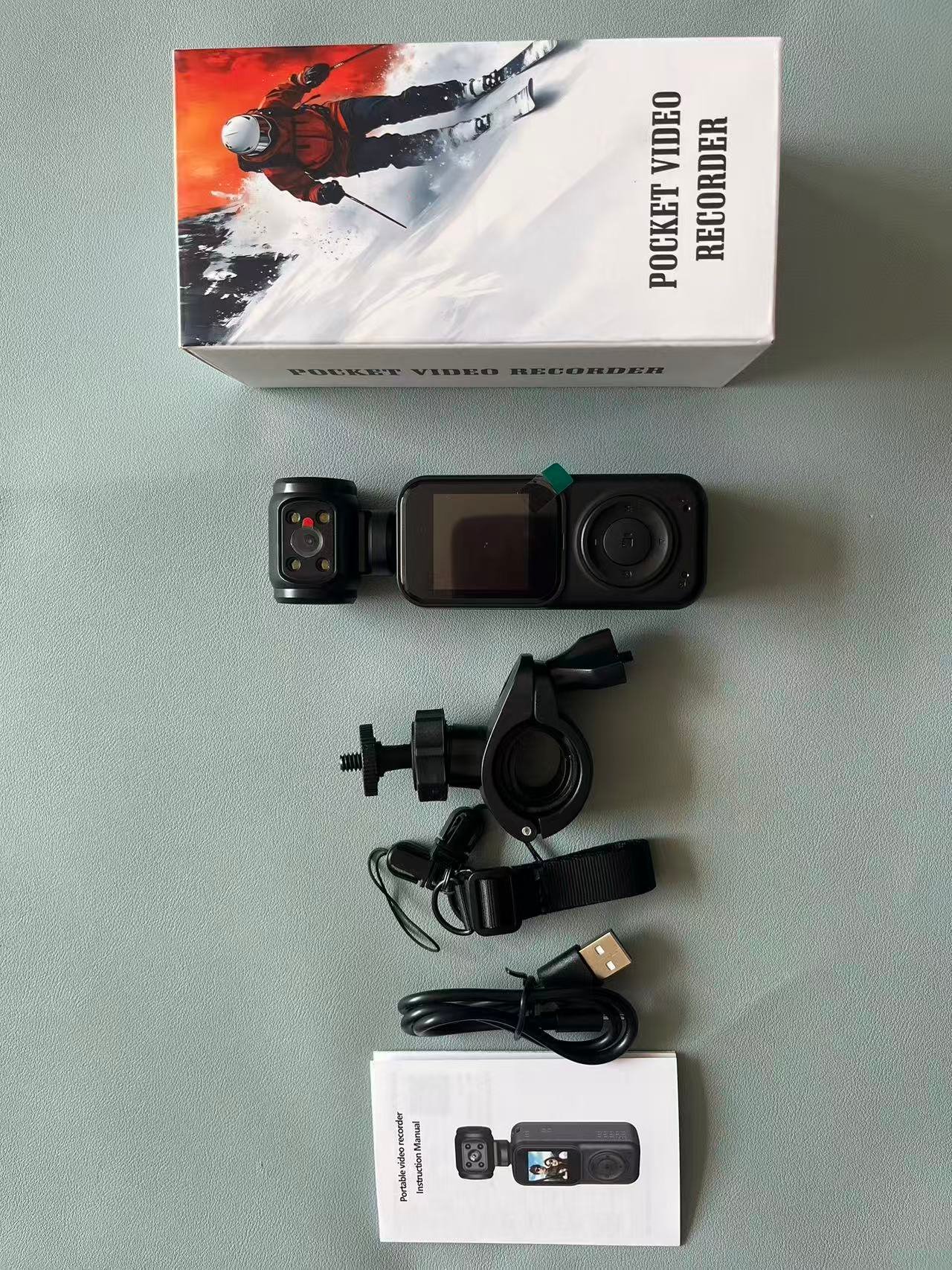 Panoramic Sports Camera Handheld DV Outdoor HD 4K Dual Lens Cycling Recorder Camera – Image 5