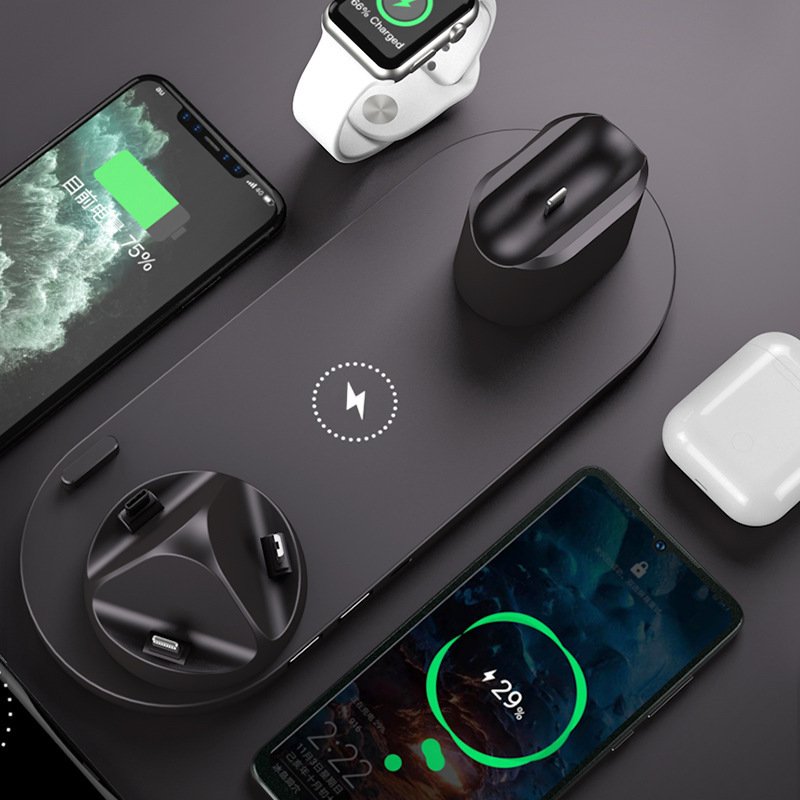 Wireless Charger For IPhone Fast Charger For Phone Fast Charging Pad For Phone Watch 6 In 1 Charging Dock Station – Image 4