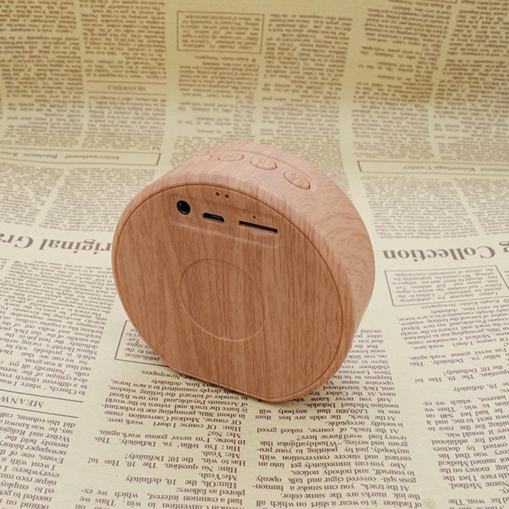Mini Wood Bluetooth Speaker Portable Outdoor Wireless Support AUX TF – Image 4