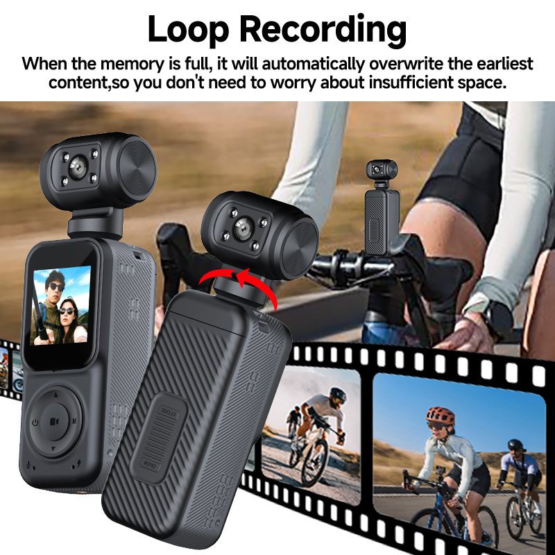 Panoramic Sports Camera Handheld DV Outdoor HD 4K Dual Lens Cycling Recorder Camera – Image 2