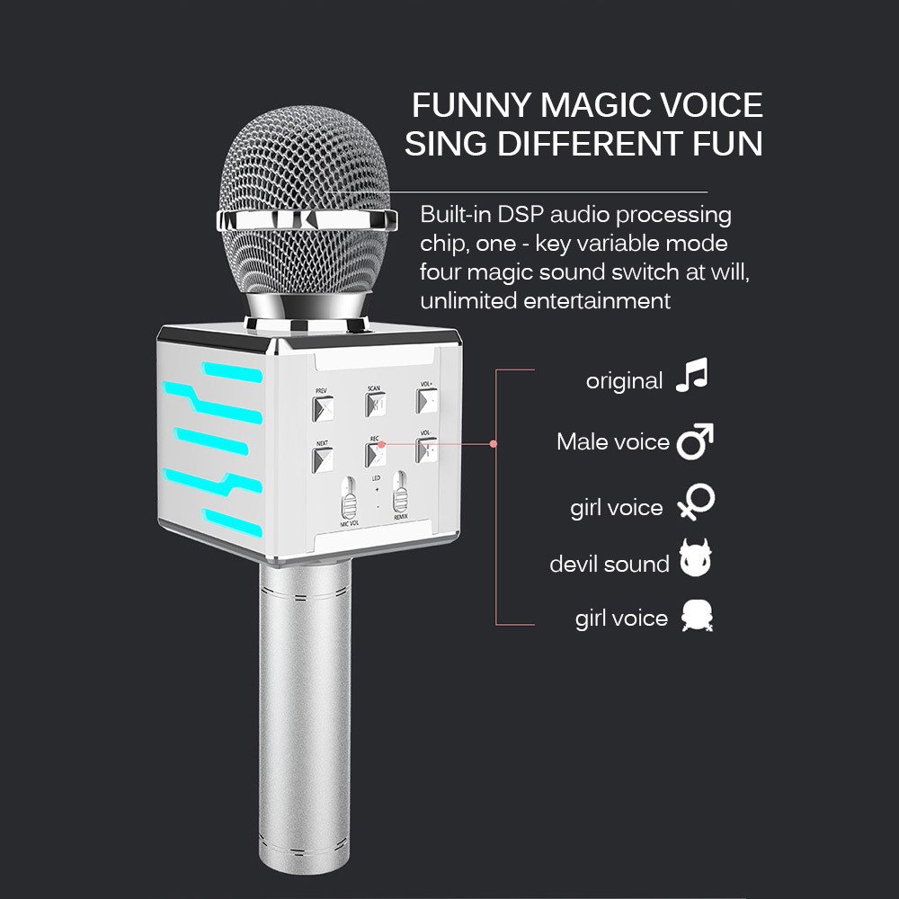 Wireless Bluetooth Condenser Microphone Microphone Audio Integrated – Image 7