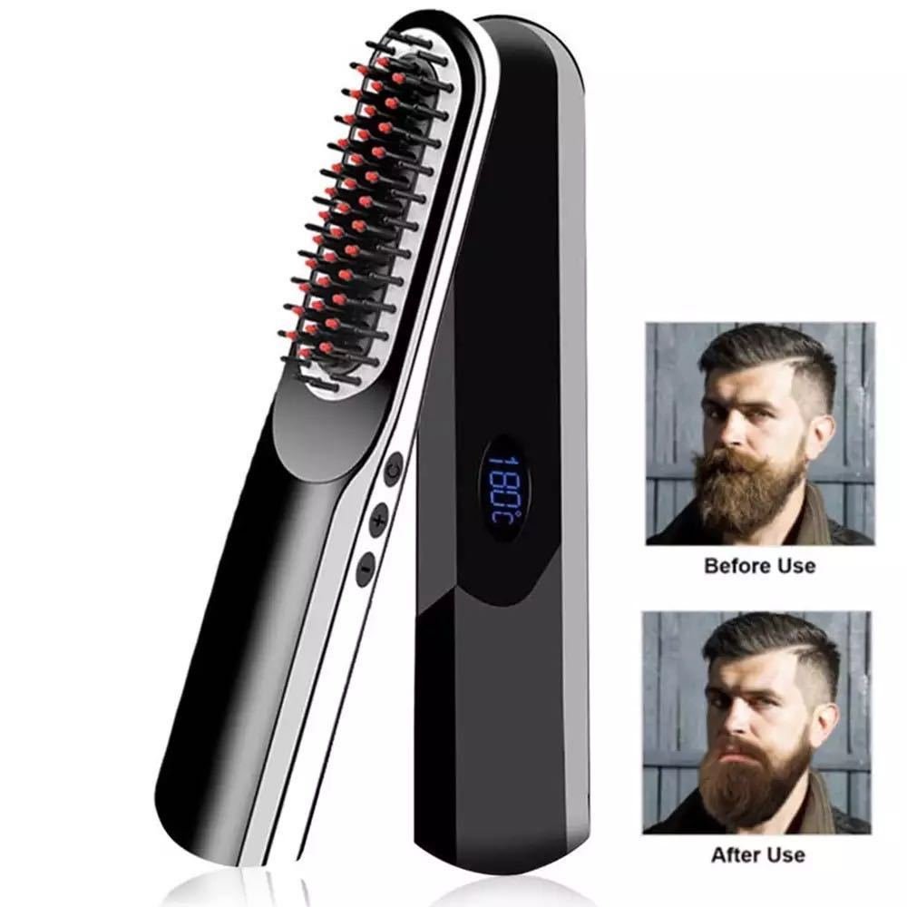 Usb Charging Straight Hair And Beard Comb – Image 9