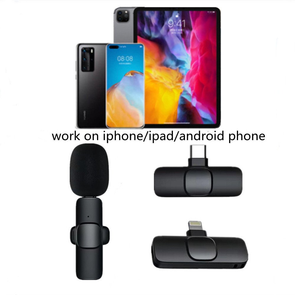 Wireless Lavalier Microphone Portable Audio Video Recording Mini Mic For I Phone Android Long Battery Life Live Broadcast Gaming – Image 10