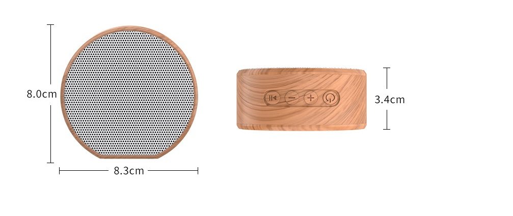 Mini Wood Bluetooth Speaker Portable Outdoor Wireless Support AUX TF – Image 6