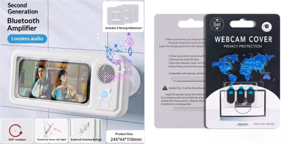 Bathroom Waterproof Mobile Phone Box Bluetooth Speaker Audio Bath TV Stand Mobile Phone Holder 360 Degree Rotation Touch Screen – Image 9