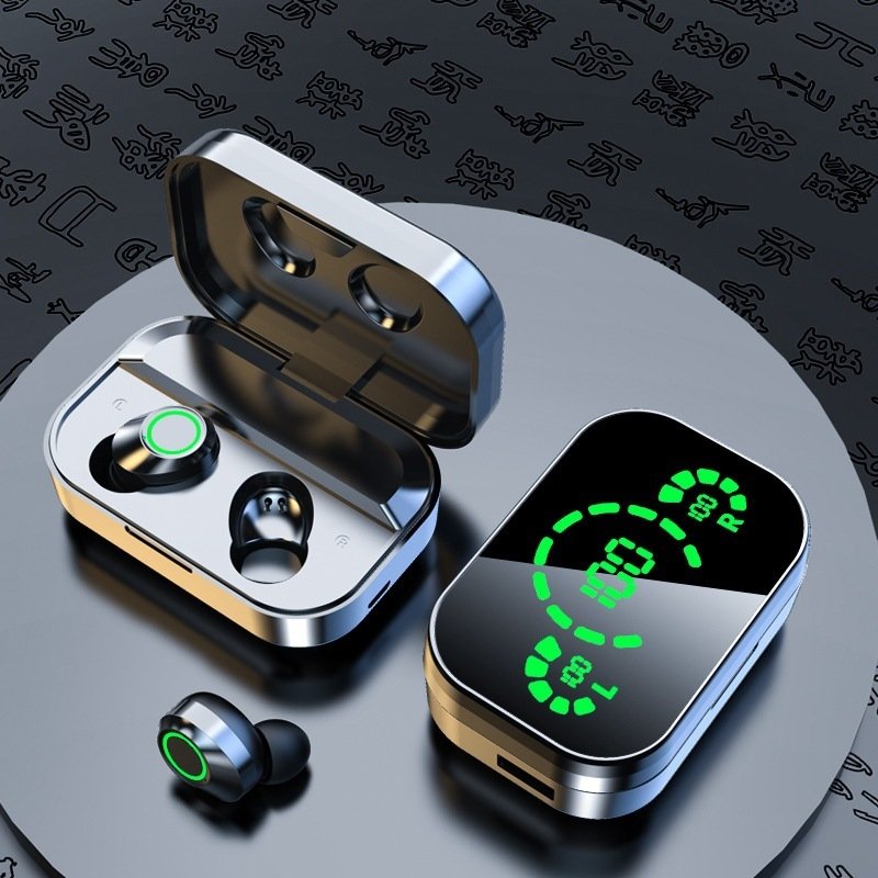 YD03 Wireless Bluetooth-compatible Headset TWS Large Screen Smart Digital Display In Ear Breathing Light – Image 7
