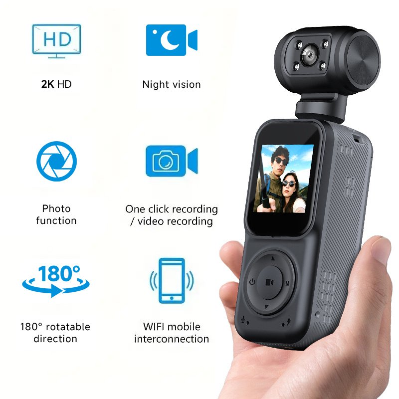 Panoramic Sports Camera Handheld DV Outdoor HD 4K Dual Lens Cycling Recorder Camera – Image 4