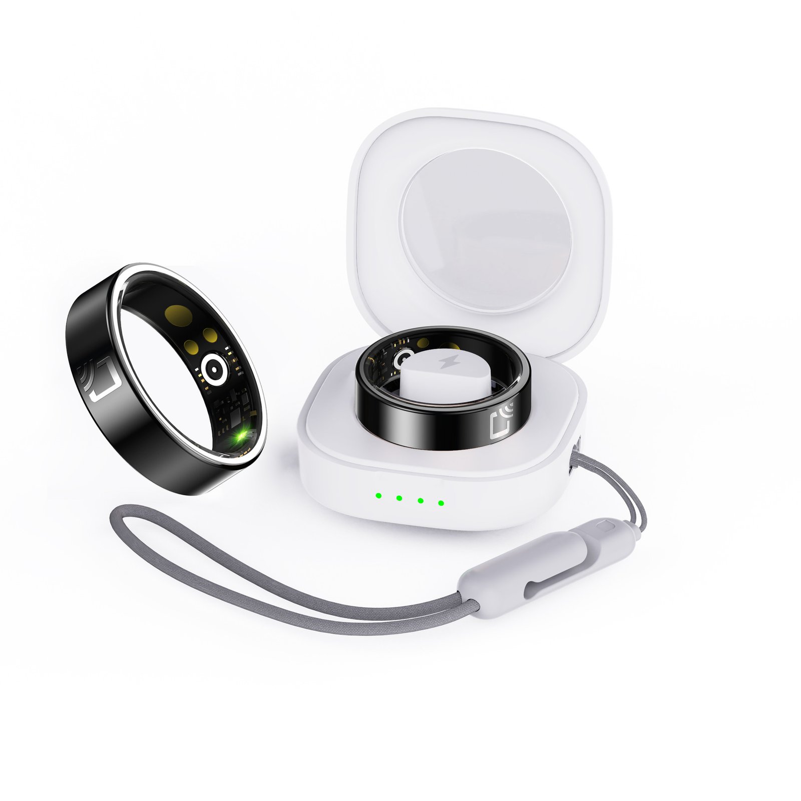 Ceramic Smart Ring Heart Rate Blood Oxygen Sleep Waterproof – Image 2