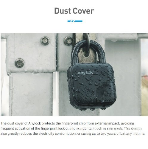 Smart Lock Waterproof L3 Fingerprint Padlock – Image 3