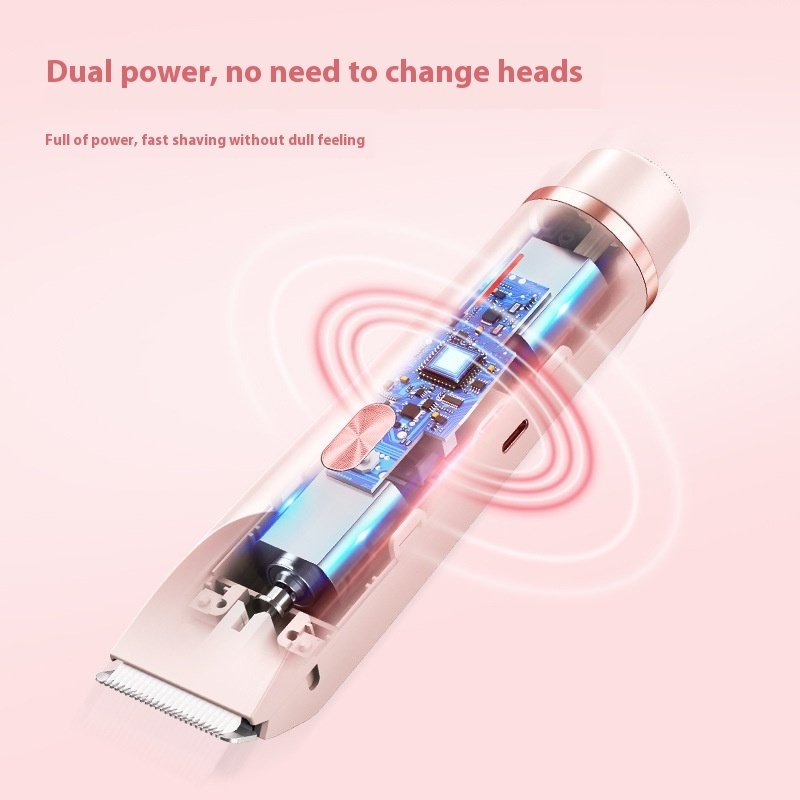 2 In 1 Hair Remover Women's Double Head Shaver Private Pubic Hair Trimmer Electric Razor Wet Dry Electric Body Hair – Image 8