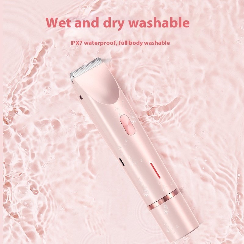 2 In 1 Hair Remover Women's Double Head Shaver Private Pubic Hair Trimmer Electric Razor Wet Dry Electric Body Hair – Image 4