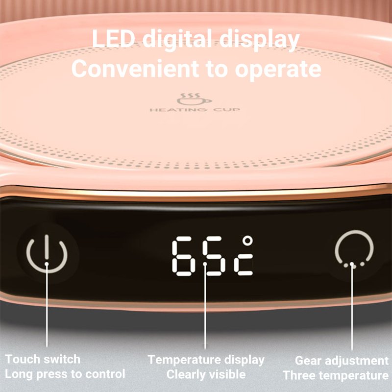 Coffee Mug Warmer Warm Coaster Smart Heating Cup Thermal Insulation Constant Temperature Coaster Heating Pad Desktop – Image 2
