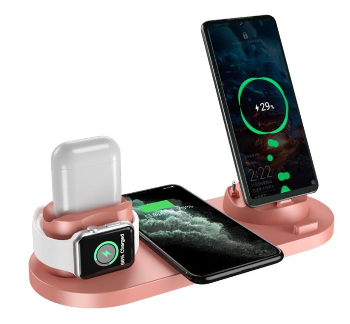 Wireless Charger For IPhone Fast Charger For Phone Fast Charging Pad For Phone Watch 6 In 1 Charging Dock Station – Image 7