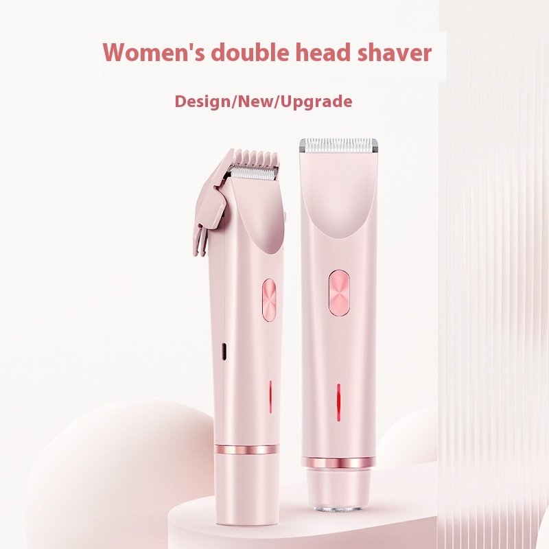 2 In 1 Hair Remover Women's Double Head Shaver Private Pubic Hair Trimmer Electric Razor Wet Dry Electric Body Hair – Image 6