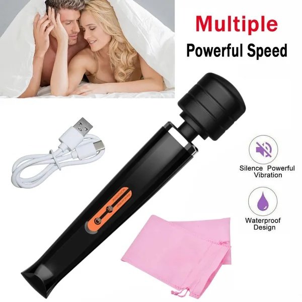 Magic Massagestab Wand Massager-Massagegerät-Wasserdicht-Vibrator-Stark Aufladba – Image 5
