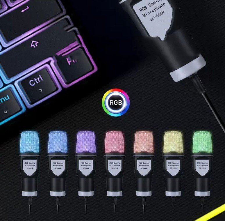 Clear Full RGB Capacitor Esports Gaming Desktop Microphone Computer Microphone – Image 4