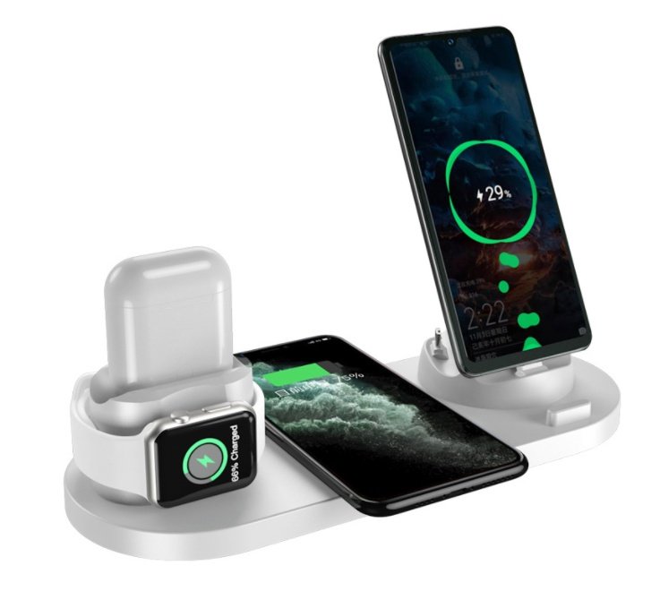 Wireless Charger For IPhone Fast Charger For Phone Fast Charging Pad For Phone Watch 6 In 1 Charging Dock Station – Image 10
