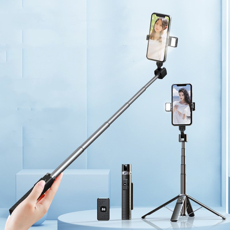 Quadrupod Double Fill Light Mobile Phone Bluetooth-compatible Selfie Stick – Image 2