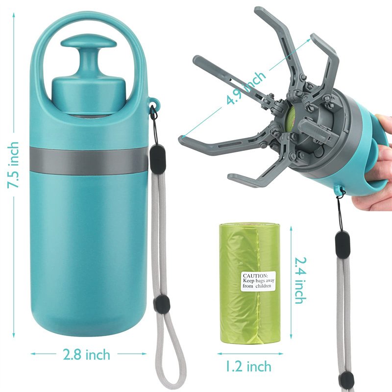 Portable Lightweight Dog Pooper Scooper With Built-in Poop Bag Dispenser Eight-claw Shovel For Pet Toilet Picker Pet Products – Image 5