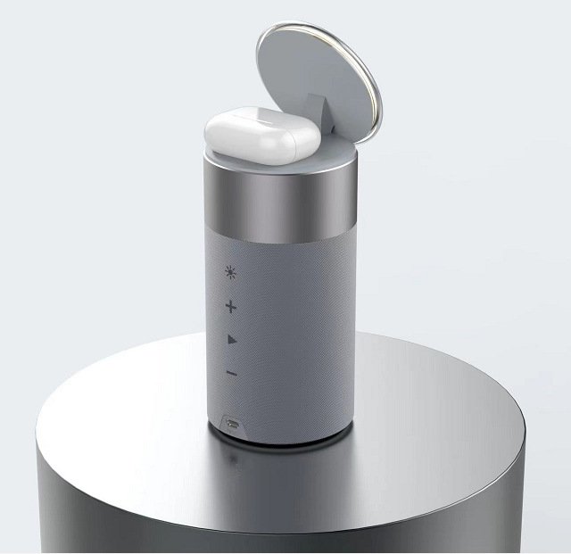 3 In 1 Multi-Function IPhone And AirPods Wireless Charger Portable Bluetooth Speaker With Touch Lamp For Home And Office – Image 6