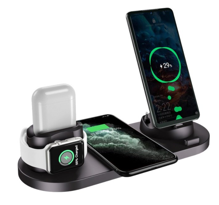 Wireless Charger For IPhone Fast Charger For Phone Fast Charging Pad For Phone Watch 6 In 1 Charging Dock Station – Image 5