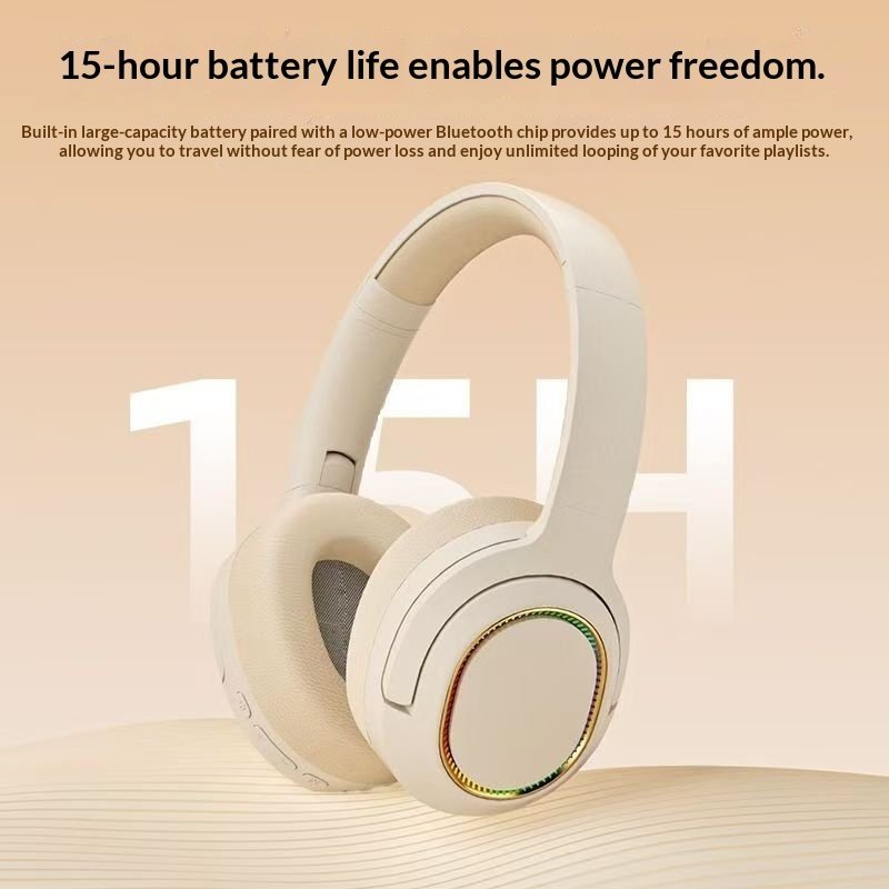 Headset Wireless Bluetooth Earphones With RGB Lighting – Image 4