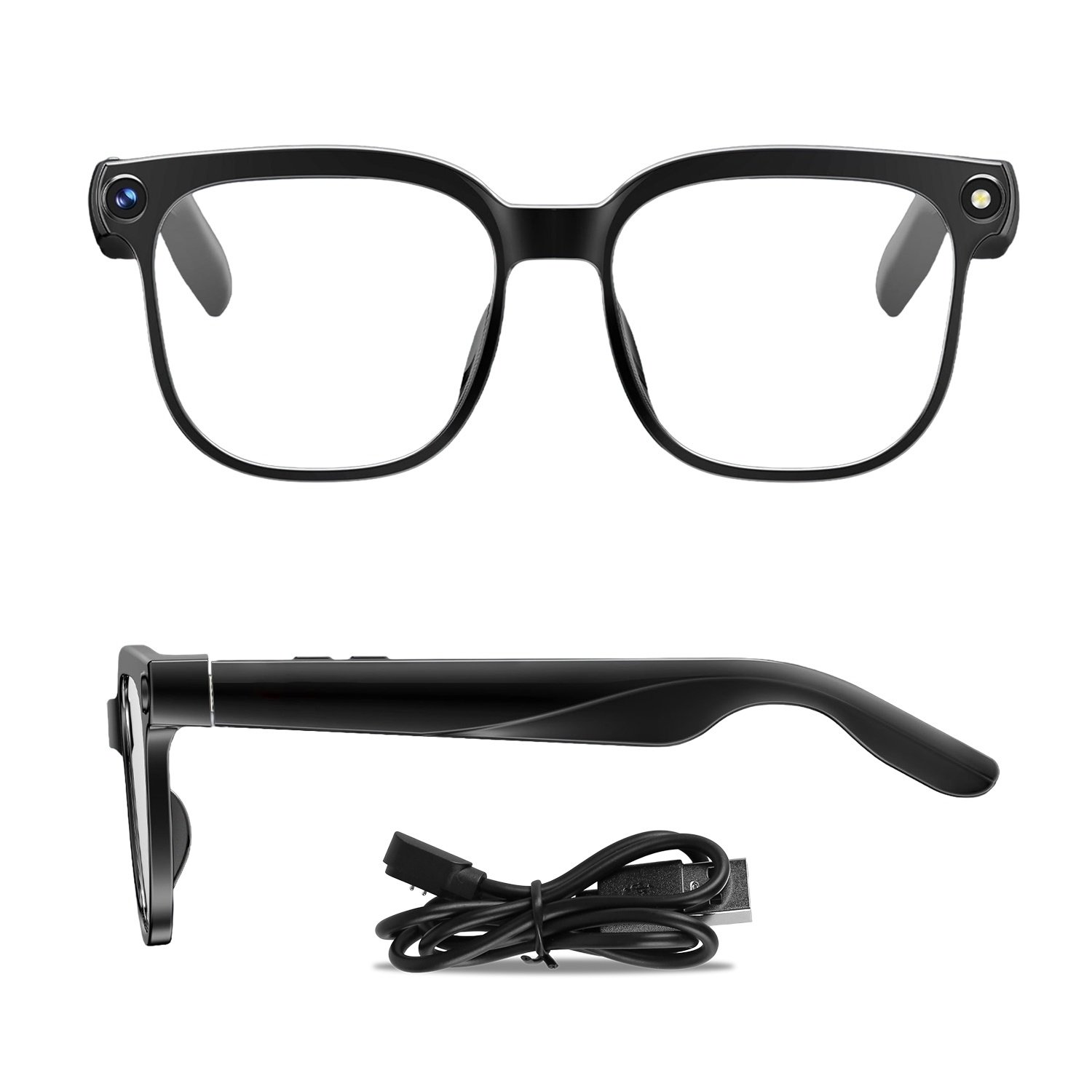 1Pc AI Smart Glasses With Camera And Audio 8MP HD1080P Real Time Translation 139 Languages Voice Assistant AI Photo Recognition Music Playback & Hands-Free Calling For Travel Meeting Vlog – Image 8