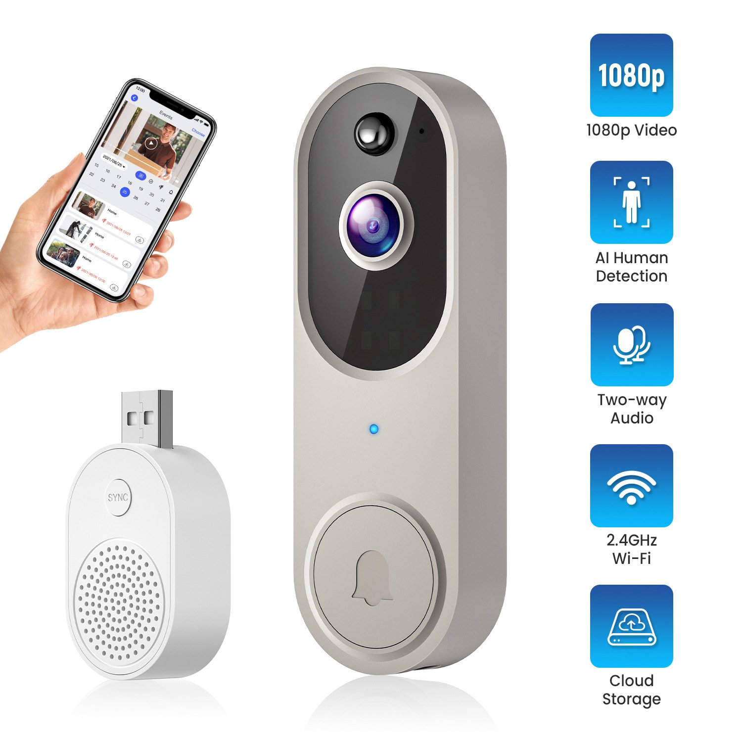 Visual Doorbell Camera Home Wifi Smart Intercom Doorbell – Image 5