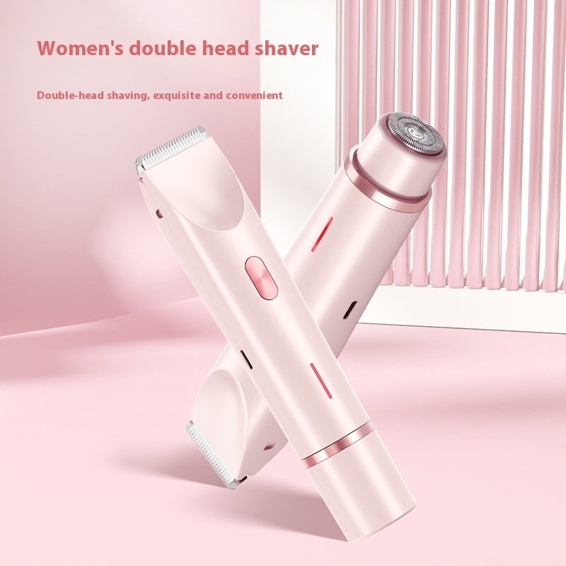 2 In 1 Hair Remover Women's Double Head Shaver Private Pubic Hair Trimmer Electric Razor Wet Dry Electric Body Hair – Image 7