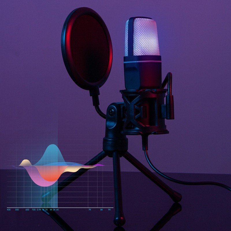 Clear Full RGB Capacitor Esports Gaming Desktop Microphone Computer Microphone – Image 3